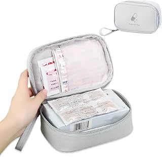 Praktische Reiseapotheke in Taschenform für unterwegs - klein Aber kompakt, Leere Erste Hilfe Tasche für Medikamente und Verbandsmaterial,für Schule, Camping, Zuhause oder auf Reisen, 1pcs