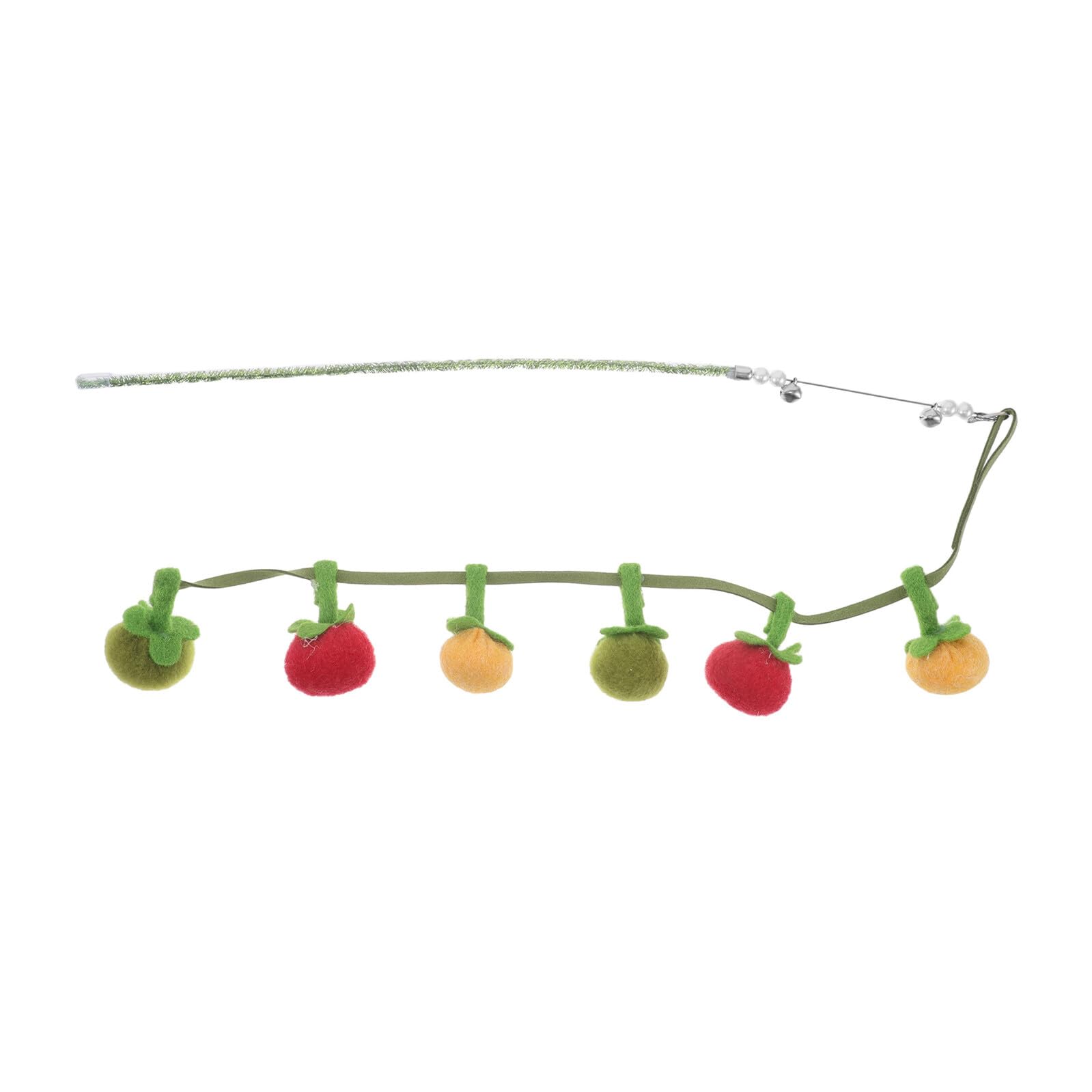 BESTonZON Baguette Interactive pour Chaton avec Balle à Mâcher Persimmon à Cataire avec Clochette Suspendue ou Tenue Main pour Stimuler Chats Intérieur