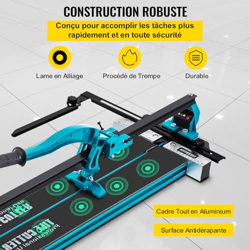 Image of VEVOR 48 Inch Tile Cutter, Single Rail Double Brackets Manual Cutter Tool