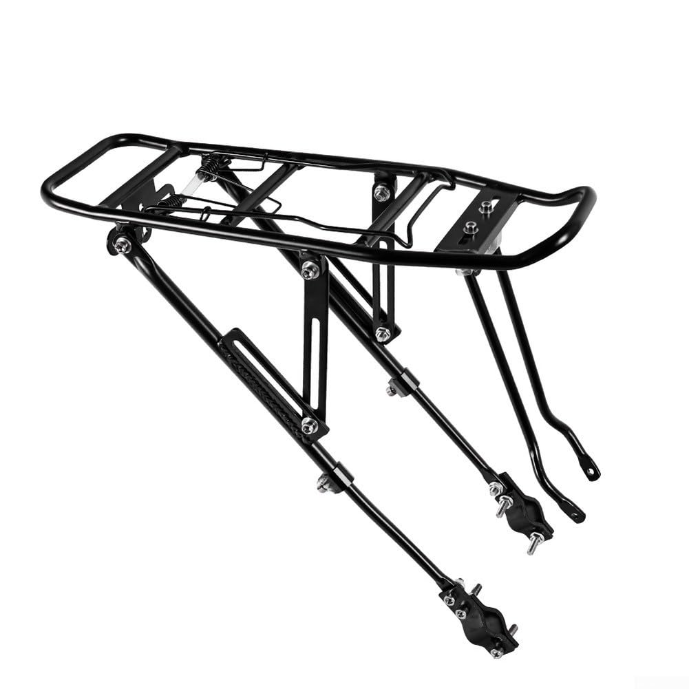 Aluminum Alloy Rear Mount Rack For Mountain Bikes With For Disc Brake Systems Load Rated For 25kg Stable And Reliable Transport