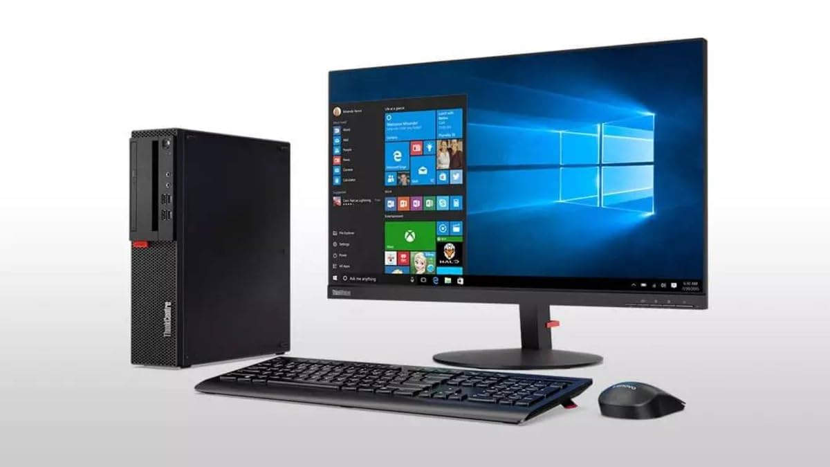 Lenovo ThinkCentre M710s SFF Ordinateur de bureau, Intel Core i7-7700T, 16 Go de RAM, SSD 512 Go, WiFi, Bluetooth, clavier QWERTY américain, Windows 11 Pro (reconditionné)
