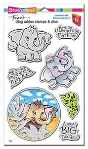 Stampendous CLD19 Elefant Stempel- und Stanzformen-Set