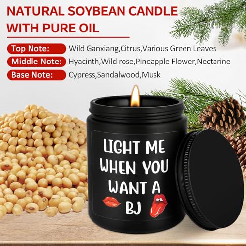 Funny Gifts for Him-Valentines Day Gifts for Him, Scented Candle Presents for Men,Anniversary Engagement Gift for Husband,Fiance,Boyfriend,Valentines Day for Him (Light Me-Sandalwood) - Image 3