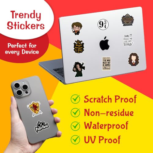 Image of CodersParadise Harry Movie Stickers - Waterproof Vinyl Aesthetic Decals for Laptop, Journal, Diary, Guitar, Phone Case & Scrapbook - Cute Decorative Sticker Set for Fans & Collectors (Pack of 57)