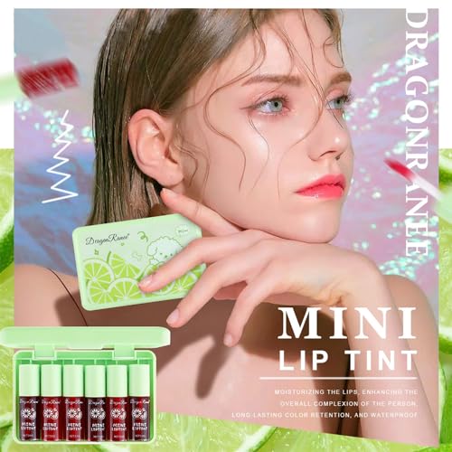 Eakroo 6-Color Korean Velvet Lip Tint Set - Waterproof, Vivid Color, Long Lasting Lip Gloss & Cheek Stain thumb #1