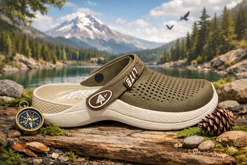Image of PeniLo Men's Clogs Shoes | Lightweight EVA Slip-On Footwear with Anti-Slip Sole, Soft Cushion Comfort, Waterproof Garden & Casual Outdoor Sandals