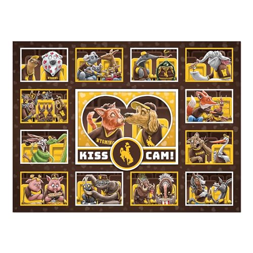 Image of YouTheFan NCAA Wyoming Cowboys inchKiss Cam inch 500 Puzzle | 500 Pieces, 15 inch X 20 inch Size, Original Artwork, Humorous Illustrations, Officially Licensed, Fun Fan Gift