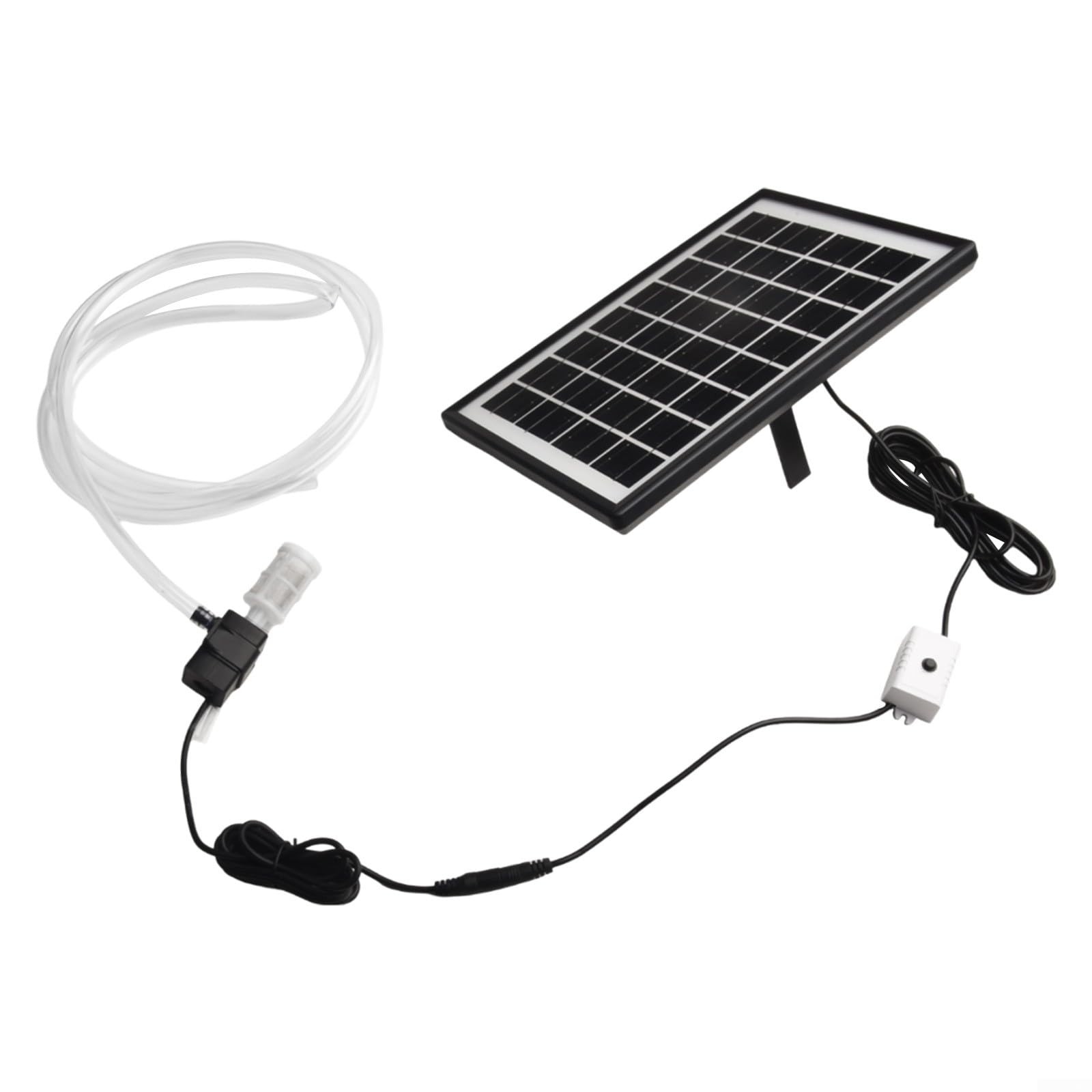 HpLive - Bomba de agua solar (6 W, 9 V, panel solar, 12 V, bomba sumergible, caudal 240 L/h, para acuario, estanque, fuente, con manguera de 2 m y filtro