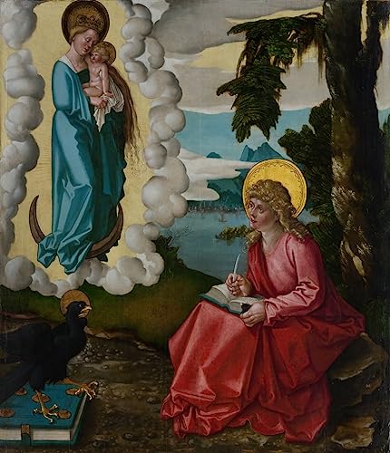 Impression d'art Saint Jean à Patmos poster de peinture ancienne Hans Baldung Grien toile murale
