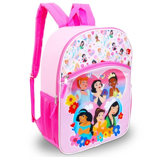 Disney Princess Backpack for Girls - Bundle with 16" Snow White School Bag Plus Water Bottle, Stickers, More | Disney Princess School Backpack for Girls2