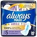 Always Maxi Size 5 Extra Heavy Overnight Pads with Wings, Unscented, 20 Count (Packaging May Vary)