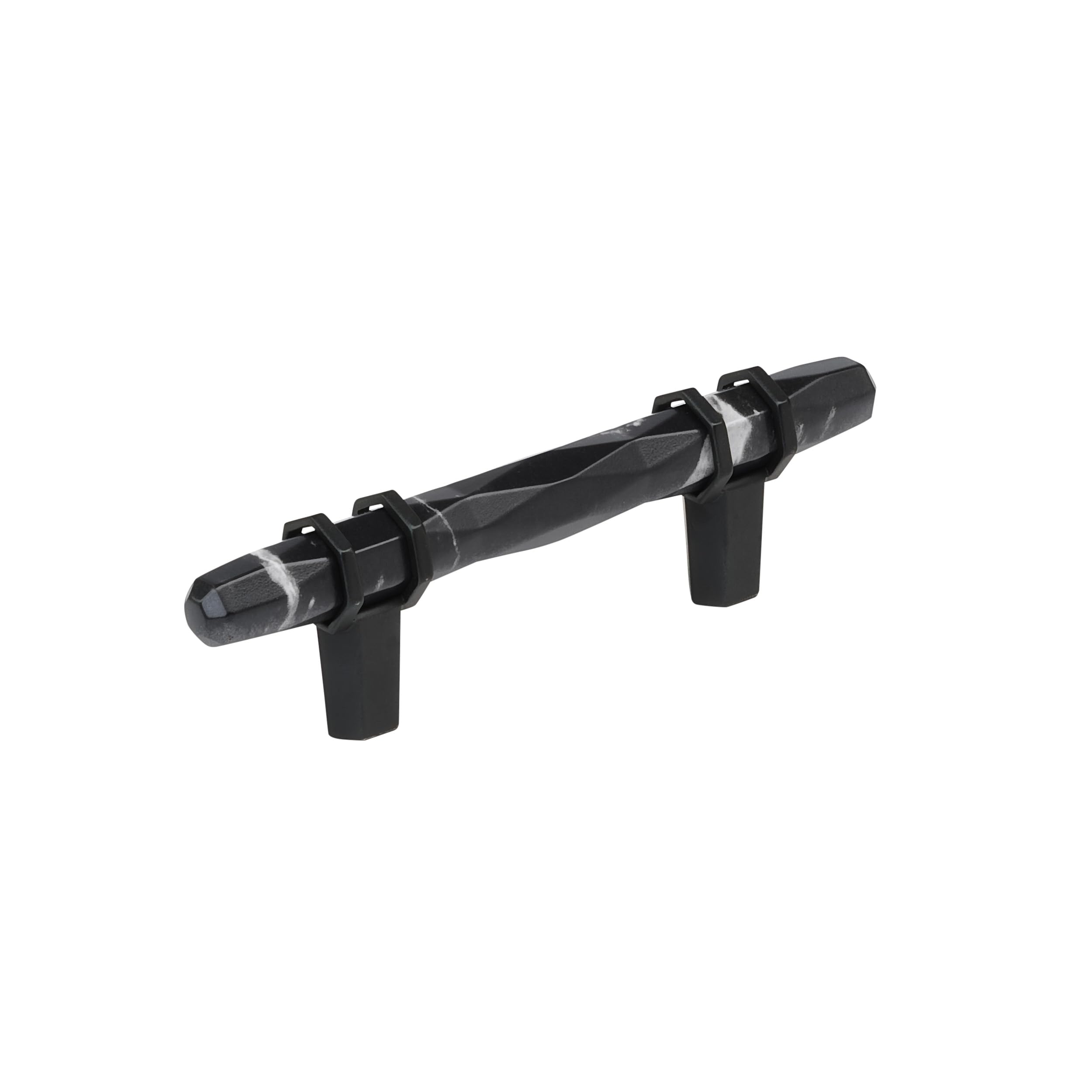 Amerock 3" Carrione Marble Black/Black Bronze Drawer Pull