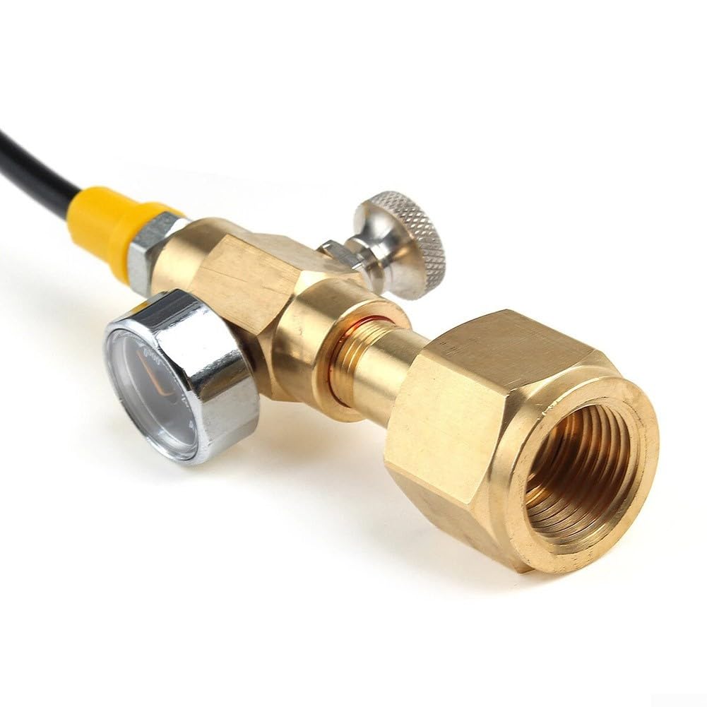 Adattatore di ricarica Quick Connect CGA320 per macchine compatibili con tubo flessibile in alluminio e rame ad alta pressione da 2 m e valvola