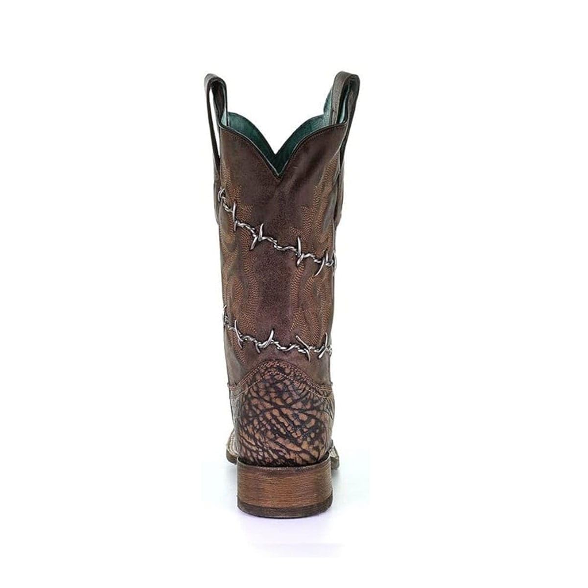 CORRAL LADIES BROWN BARBED WIRE WOVEN SQ. TOE RODEO COLLECTION LEATHER SOLE WESTERN A3815 product thumbnail 5
