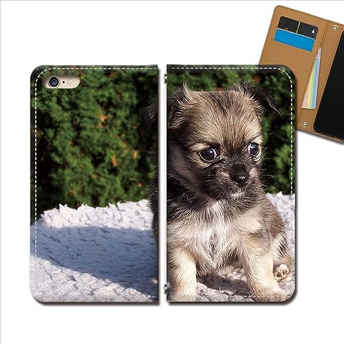 Xperia 1 VII SO-51F ケース スマホケース 手帳型 ベルトなし 子犬 イヌ いぬ ペット かわいい 動物 手帳ケース カバー バンドなし マグネット式 バンドレス いぬ画像 デザインD eb299040137404