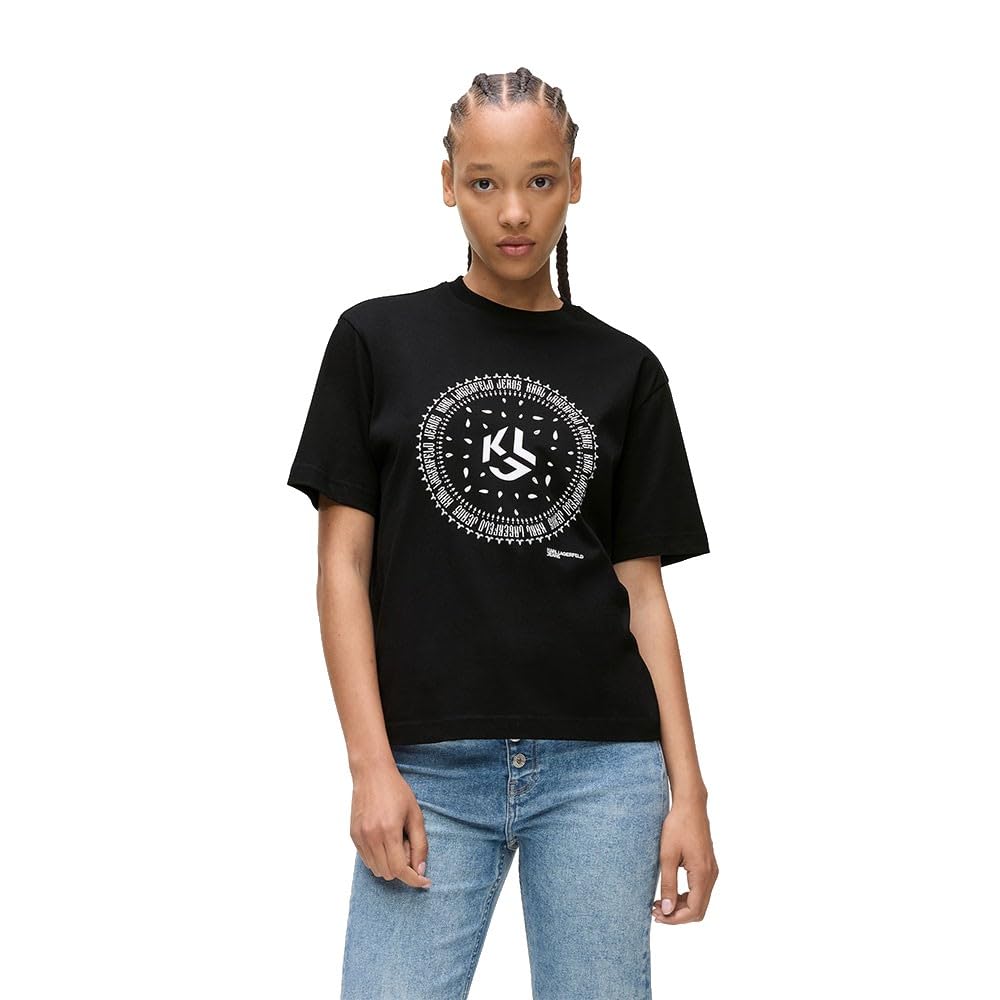 Karl Lagerfeld Jeans Damen Regular Bandana T-Shirt