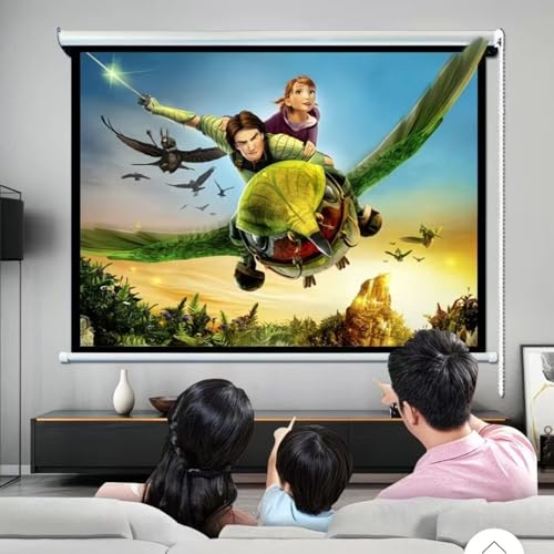 Pantalla Retráctil Manual 50" 16:9 Proyector miniatura 4