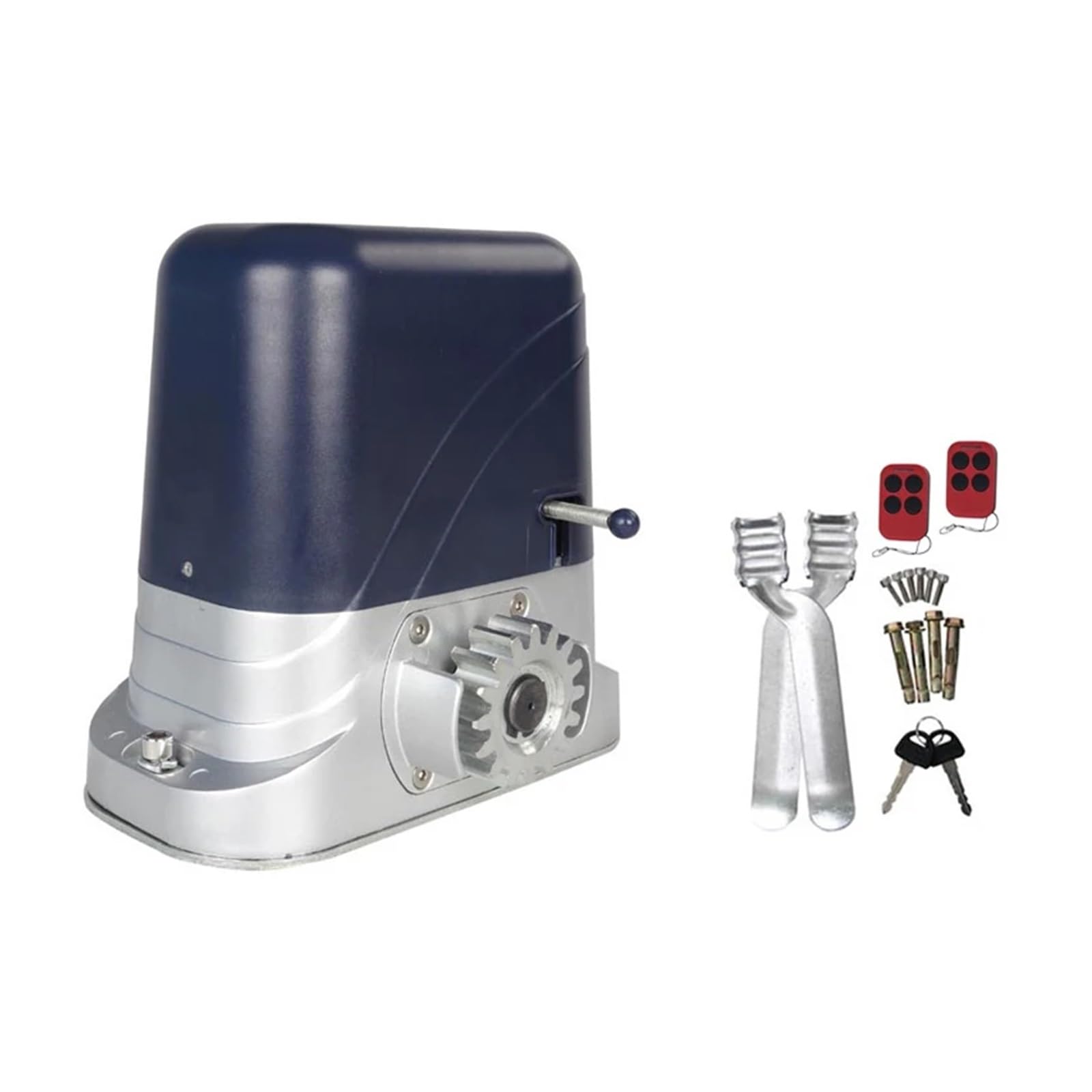 Operador de Control remoto con Motor de abridor de puerta corredera automático eléctrico con estante de nailon de 4M, Kit completo de 1200KG