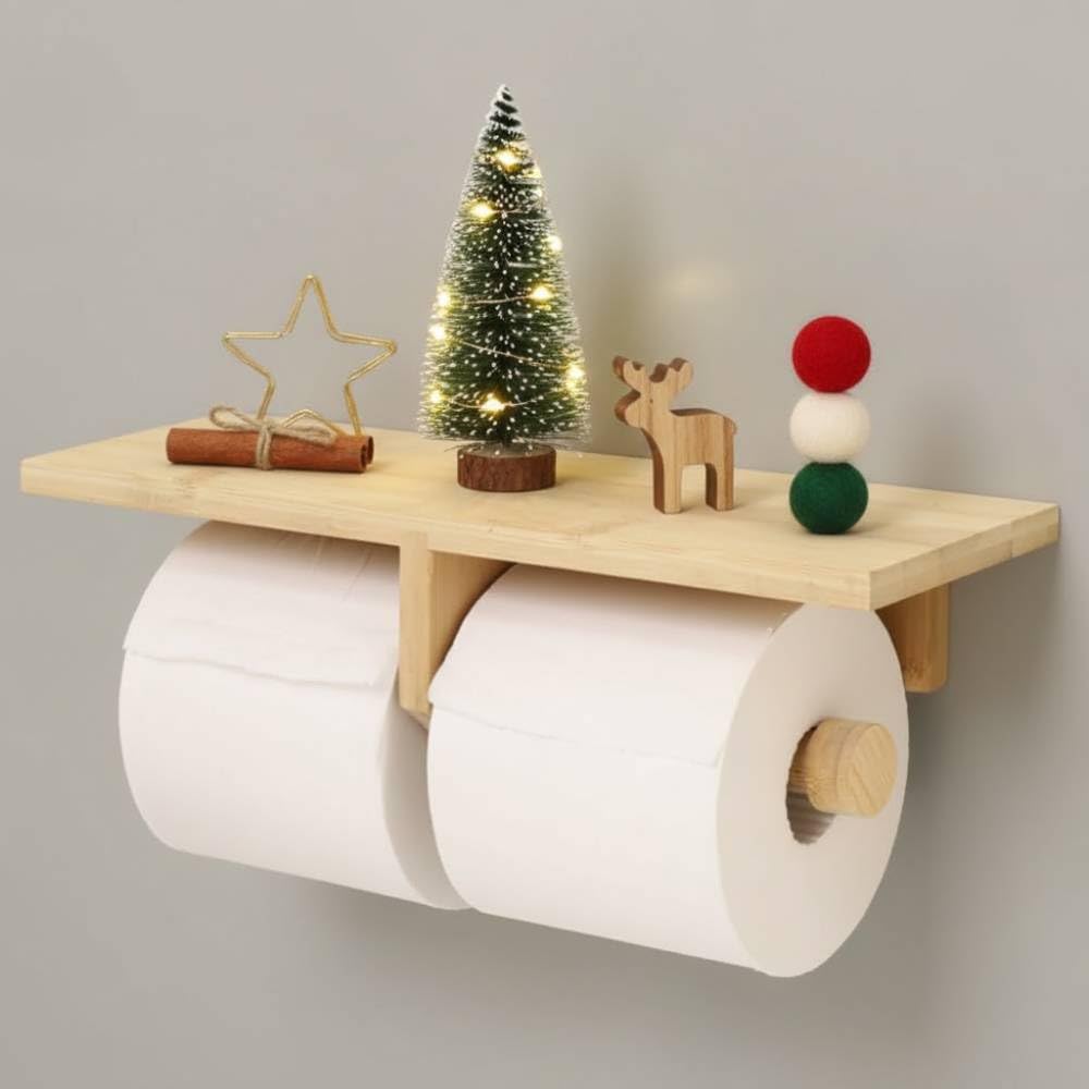 Amazon.co.jp: iimono117 トイレットペーパーホルダー 2連横型 ダブル