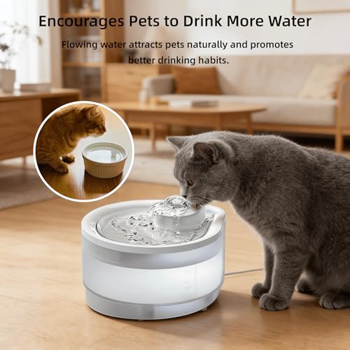 Fuente de agua automática para gatos y perros pequeños 2.5L miniatura 6