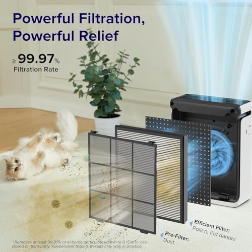 Image of LEVOIT Vital 100S-P Replacement Filter,Genuine Air Purifier Filters,Supports HEPA Sleep Mode,High-Efficiency Activated Carbon for Removal of Smoke,Odor,Allergens,Pollen,Vital 100S-RF,(Pack of 10)