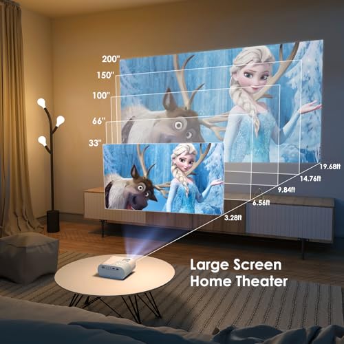 Image of Portable Projector, YOWHICK Mini Projector for iPhone, Native 1080P HD Projector, Movie Projector Compatible with Android /iOS /Windows /TV Stick /HDMI /USB