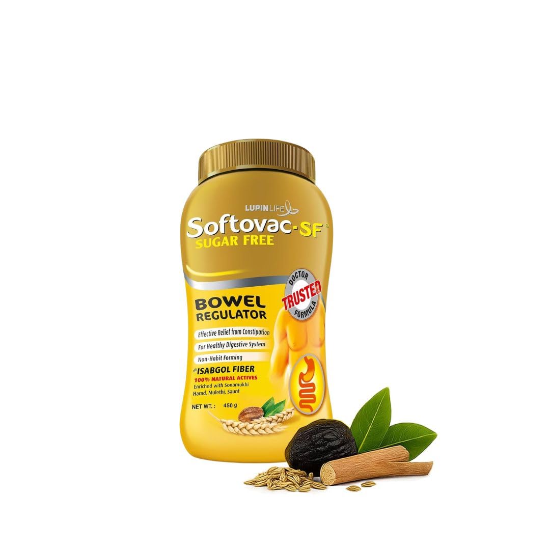 Softovac-SF Softovac Isabgol Fiber Plus Formula 100g Sugar free Psyllium Husk Natural Actives Complete Relief from Constipation Gentle on Stomach Natural Bowel Regulator for Adults — Amazon image 11