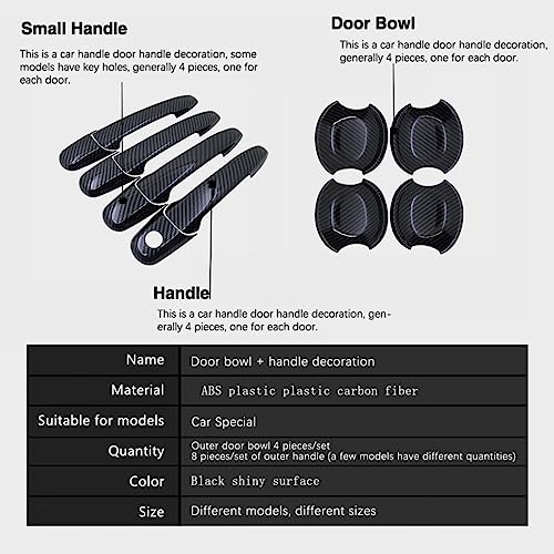 Protector de manija de fibra de carbono premium para Nissan Lafesta B35 4