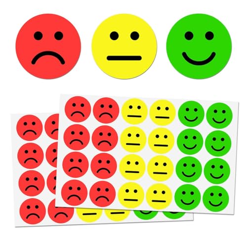 RDNKVB 600 Gommette Smiley Enfant Autocollant Sticker,Élèves pour Tableau de Récompenses Comportement Calendrier des Tâches Enseignants Écoles(2,5CM)