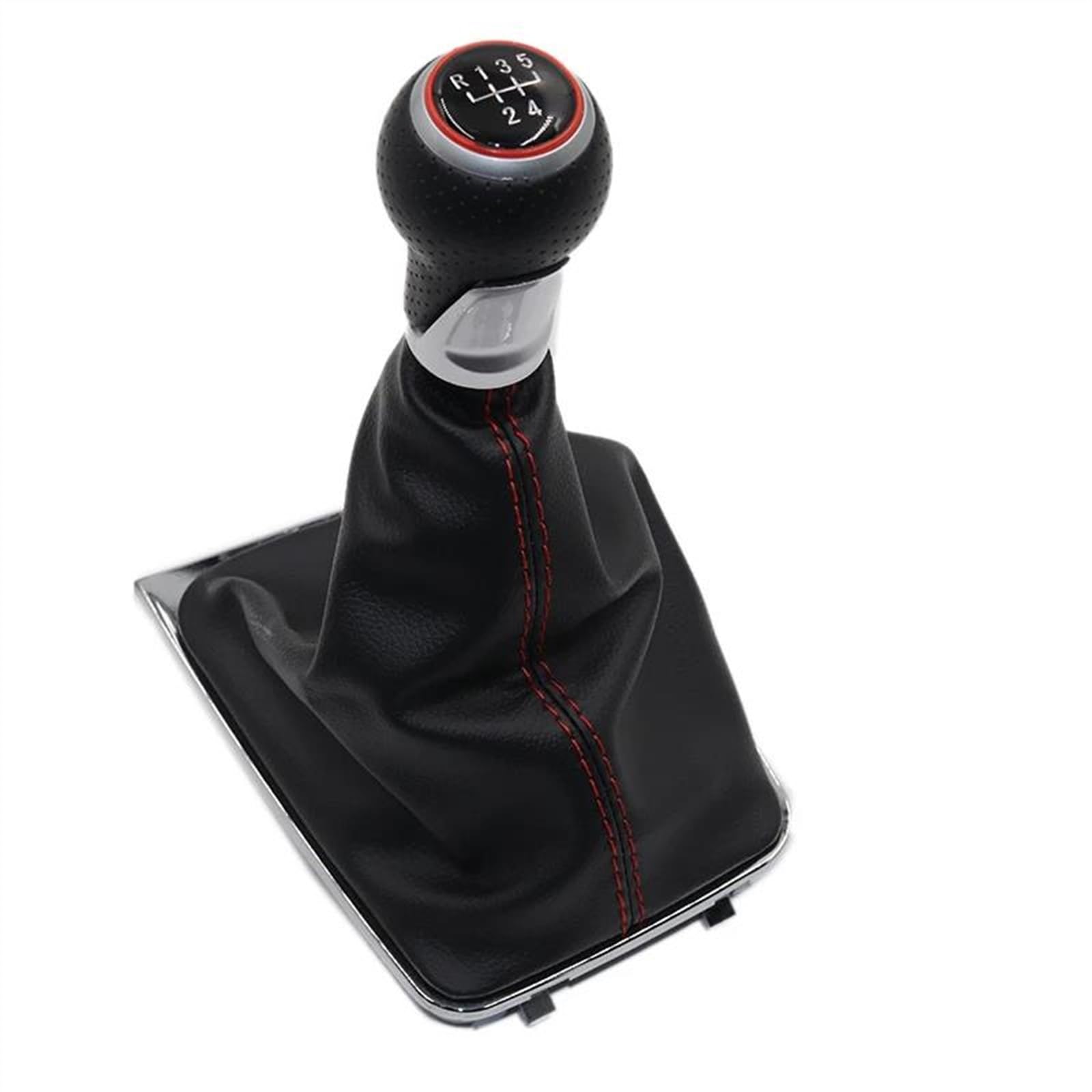 LTQSIV for VW for Golf 7 VII A7 MK7 GTI GTD 2013 2014 2015 2016 2017 2018 Leather Car Shift Gear Knob Lever Gaitor Boot Cover(5 Speed Set)