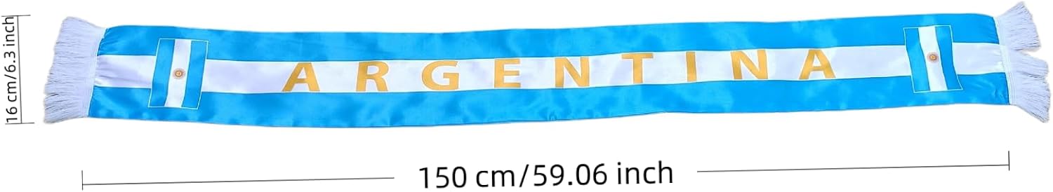 20 Pack Argentina Scarf, Silky Satin Lightweight for Summer, 2026 World Cup Soccer Scarves Bulk, Perfect for Soccer Fan Cheering, Team Events,Sports Party Favors & Gatherings