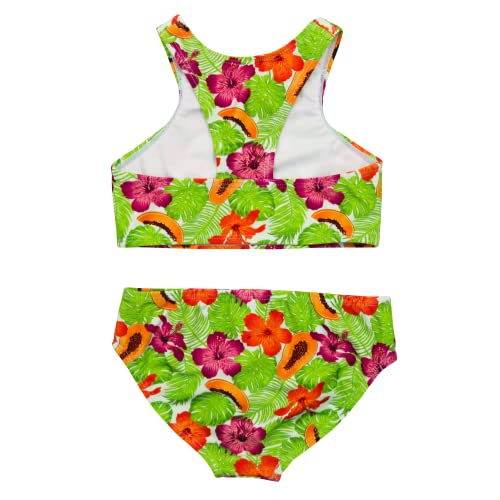 Image of SwimZip Girls' Halter Top and Bikini Bottom 2 Piece Set UPF 50+ Sun Protection