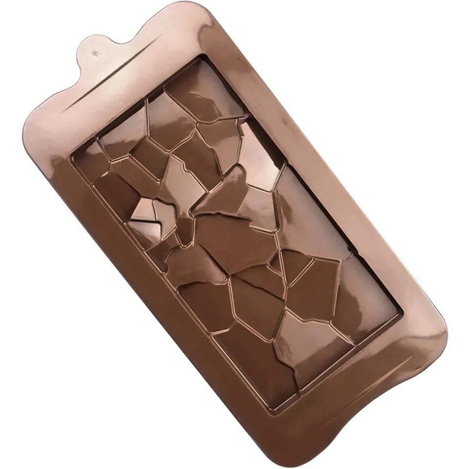 Fragmented Bar Shape Chocolate Mould, Wax Silicone Mould by Onlineforu lTD