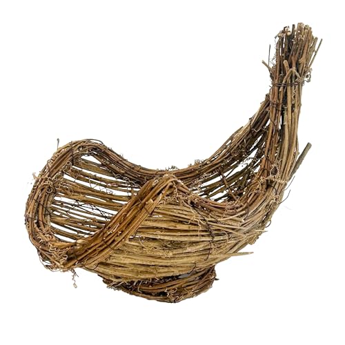 Natural Look Tawny Brown Cornucopia 12 x 11.5 Wood and Twig Decorative Figurine