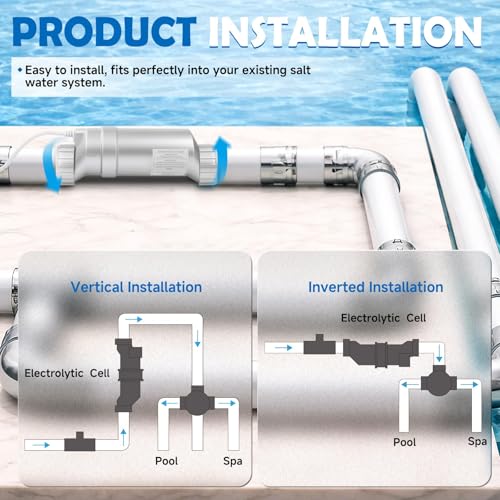 Salt Cell, T-9 Upgrade Pool Salt Chlorinator Generator Replacement for Hayward BLT9H Cell-9, Fits AquaRite, SwimPure Plus, OmniLogic, Pro Logic, Up to 25,000 Gallons — view 5