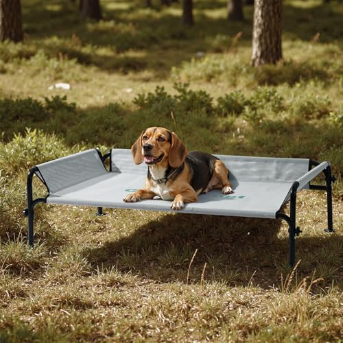 Gardner Pet Hundeliege Outdoor, Erhöhtes Hund Haustierbett, Kühlendes Hundebett für Draußen, Haustierliege Waschbar und Robuster mit guter Luftzirkulation, Grau, M, 107 x 76 x 31 cm Gardner Pet Hundeliege Outdoor, Erhöhtes Hund Haustierbett, Kühlendes Hundebett für Draußen, Haustierliege Waschbar und Robuster mit guter Luftzirkulation, Grau, M, 107 x 76 x 31 cm