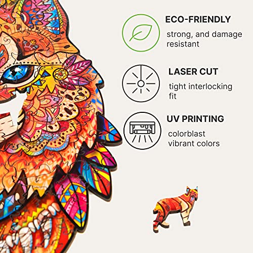 UNIDRAGON Puzzle Originali di Legno - Lince