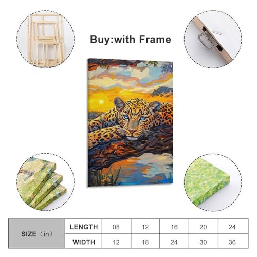 Impression sur toile leopard deco haut de gamme pour bureau - 2