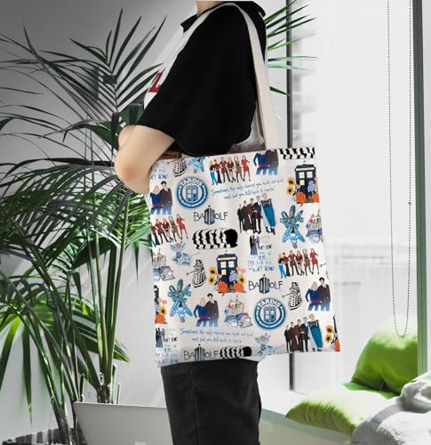 Bolso tote inspirado en la serie Dr. Who: Caja azul de la policía, regalo para fans del 11.o Doctor miniatura 6
