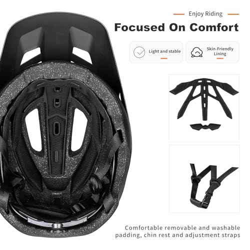 Mountainbike-Helm für Damen und Herren, MTB Fahrradhelm E-Bike Helm für Erwachsene, Größe (52-60 cm) – Bild 6