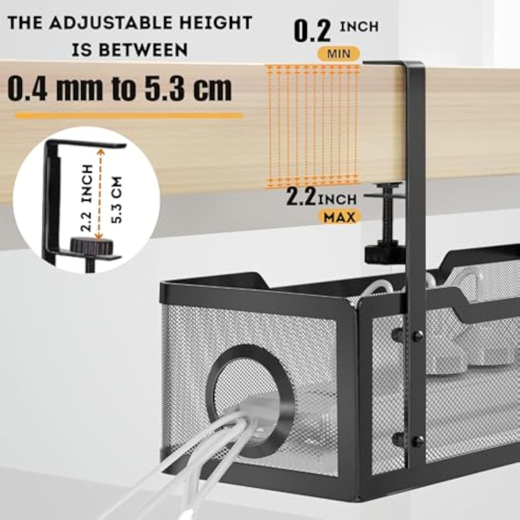Under Desk Cable Organizer Rack