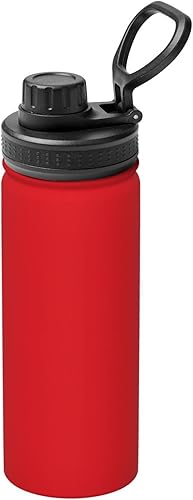 Hervidor de acero inoxidable aislado rojo sólido  Impresión divertida botella de agua aislada  Ideal para deportes y viajes