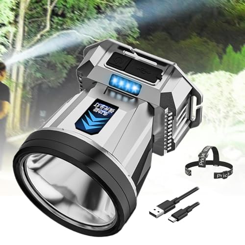 Linterna frontal LED recargable multifuncional con luz potente para correr 5