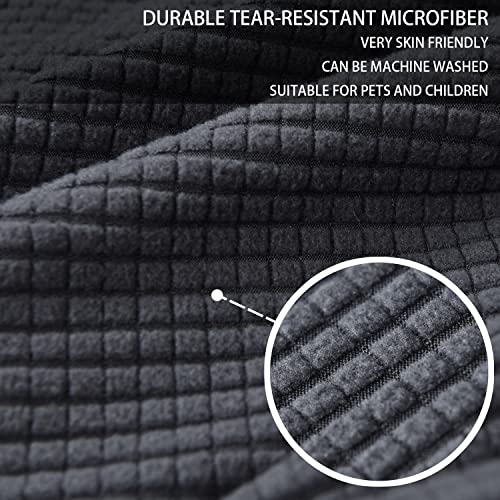 Superganda Couch Cover For 4 Cushion Couch Stretch Sofa Furniture Protector Washable Couch Slipcover For Dog Cats Kids(Dark Gray,X-Large) #TOP3