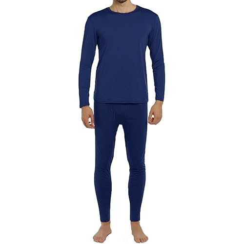 ViCherub Thermal Underwear for Men Fleece Lined Long Johns Thermals Top and Bottom Set Base Layer for Cold Weather