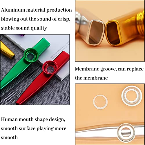 Kazoo, FainFun 6 Lot Kazoo Métal, Kazoo Métal avec 30 Diaphragmes, Kazoo Instrument pour Enfants et Adultes, Kazoo Pour… - Les Beatles, Paul McCartney, John Lennon, RIngo Starr, George Harrison Kazoo, FainFun 6 Lot Kazoo Métal, Kazoo Métal avec 30 Diaphragmes, Kazoo Instrument pour Enfants et Adultes, Kazoo Pour… – Image 6