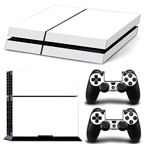 NDAD - Generic Protective Vinyl Pure White Hot Skin Decals Cover for Sony PlayStation 4 PS4 Console and 2 PS4 Controller Sticker Skins - -5%