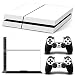 NDAD Protective Vinyl Pure White Hot Skin Decals Cover for Sony PlayStation 4 PS4 Console and 2 PS4 Controller Sticker Skins