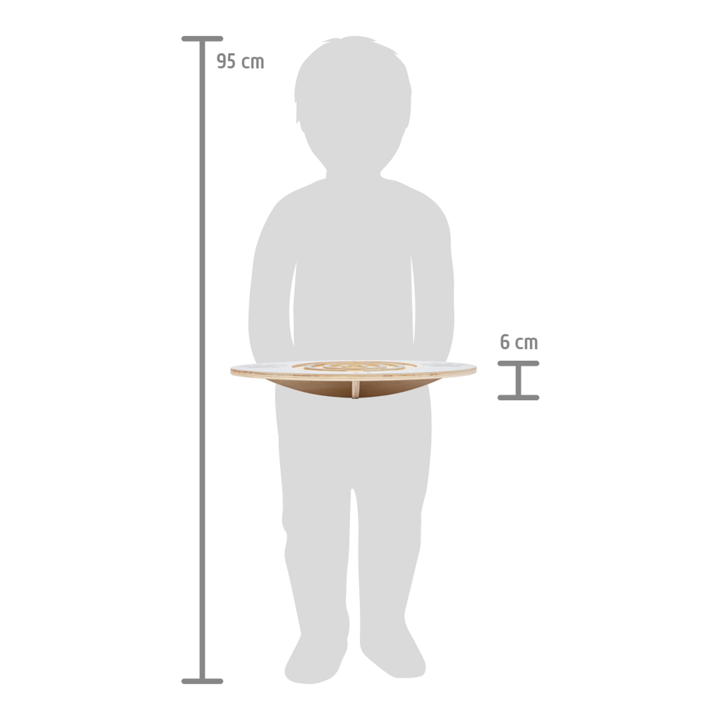 small foot tavola di equilibrio, in legno robusto, allenamento di abilità ed equilibrio, da 3 anni, art. 11953