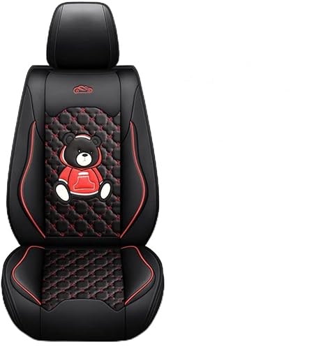 LLYODS 車 シートカバー アクセサリー に適し ホンダ N-BOX(JF1/2/3/4) 5人乗りカーシートカバー、車 アクセサリー レザー シート、防水:黒と赤